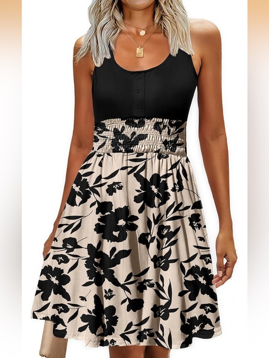 Accessories - NIP S Summer Dresses for Women Casual Sleeveless Sundresses Elastic Waist Mini S